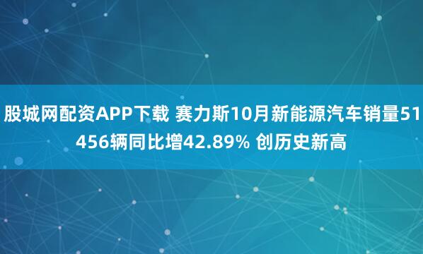 股城网配资APP下载 赛力斯10月新能源汽车销量51456辆同比增42.89% 创历史新高