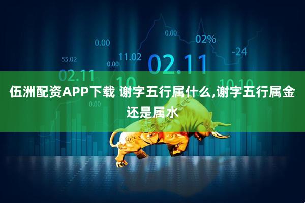 伍洲配资APP下载 谢字五行属什么,谢字五行属金还是属水